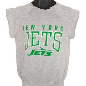 Vintage New York Jets Sweatshirt Mens Size Medium Gray 80s NFL Football